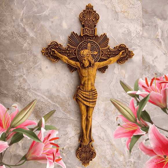 Wood Grain Crucifix Crucifix Christian Brands