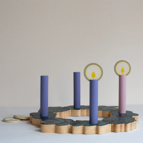 Wooden Advent Wreath Playset Children's Gifts, Cypress Springs Gift Shop, ister Dulce Gift Shop, Catholic Store, Religious Store, Catholic Christmas, Religious Christmas
