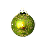 3.5" Nativity Ball Ornament Green Ornament Roman