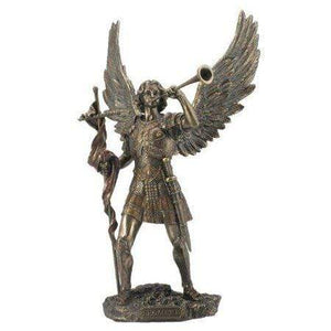 4.25" Archangel Gabriel with Trumpet Statue, Sister Dulce Gift Shop, Catholic Store, Religious Store