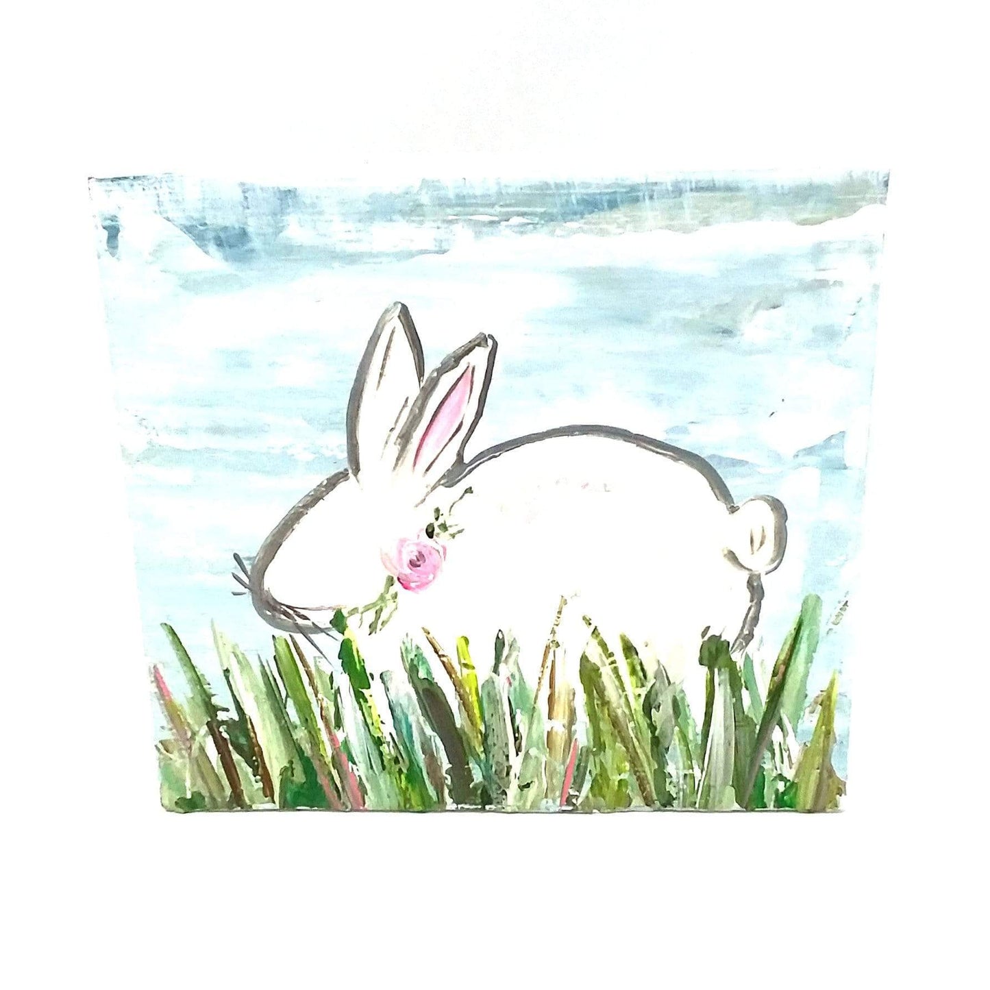 Sister Dulce Gift Shop, Catholic Store, Religious Store, Catholic Art, Spring Art,  Easter Bunny on Wood Art