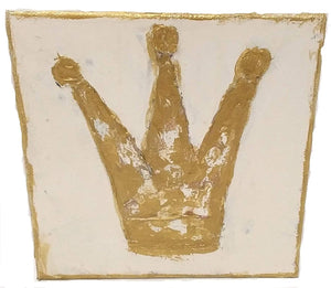 6" x 6" Gold Crown on Canvas Art Donation