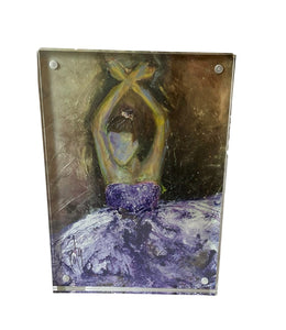 Acrylic Frame with Images of Original Paintings Ballerina Art Prayers on the Side