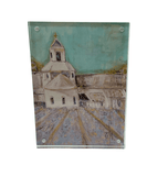 Acrylic Frame with Images of Original Paintings Church Art Prayers on the Side