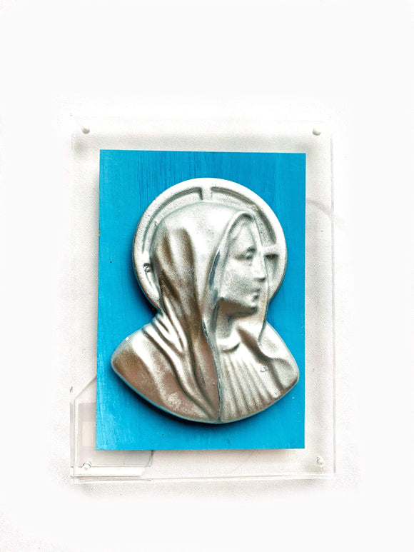 Acrylic Frame with Various Intaglio Silver Mary home decor Art by Amy
