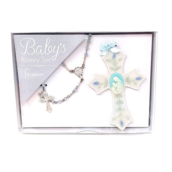 Baby's First Rosary Set in Blue Rosary Roman