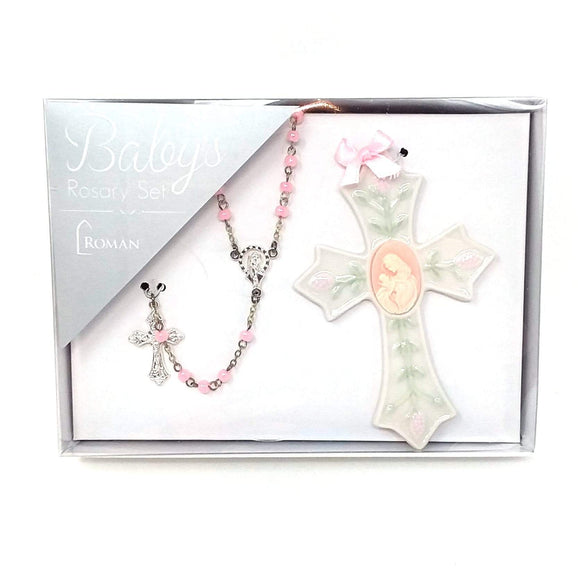 Baby's First Rosary Set in Pink Rosary Roman