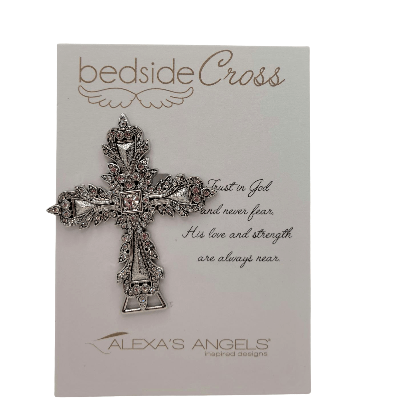 Bedside Angels Crystal Cross - Crown Gift Items roman