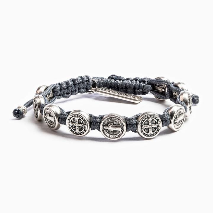 Benedictine Blessing Bracelets Silver Slate Bracelet My Saint My Hero