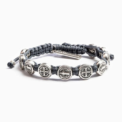 Benedictine Blessing Bracelets Silver Slate Bracelet My Saint My Hero