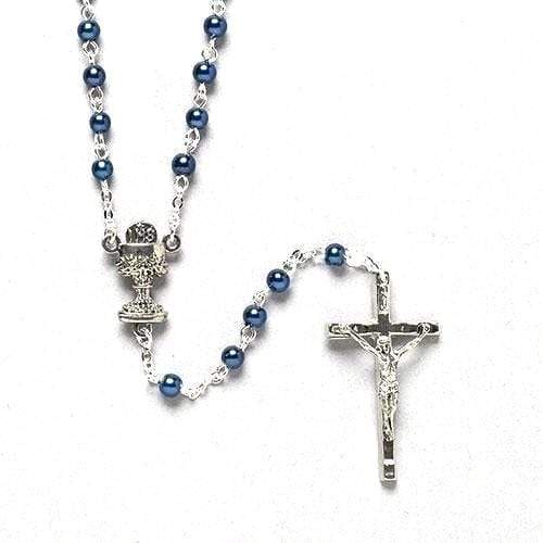Blue Communion Rosary Rosary Roman