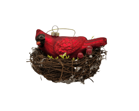 Cardinal in Nest Ornament Ornament Raz