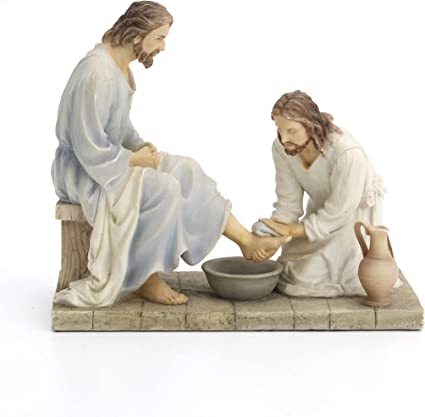 Sister Dulce Gift Shop, Catholic Gift Shop, Catholic Statue, Religious Statue, Jesus Washing Disciples Feet  Statue