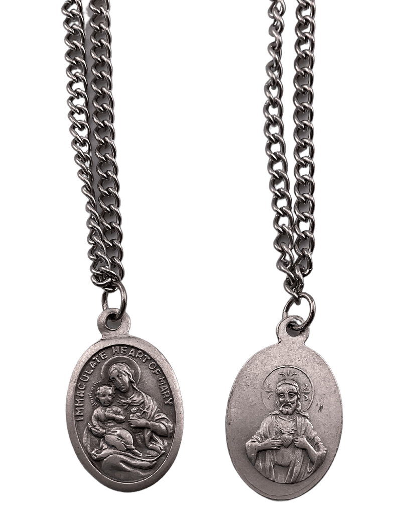 mmaculate Heart of Mary/Sacred Heart of Jesus Necklaces, Sister Dulce Gift Shop, Catholic Store, Religious Store, Catholic Jewelry, Religious Jewelry,