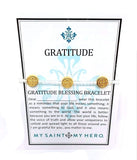 Crystal Gratitude Blessing Bracelet Gold and Crystal Bracelet My Saint My Hero
