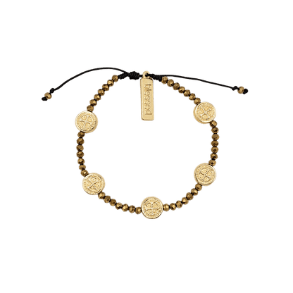 Crystal Gratitude Blessing Bracelet Gold on Gold Bracelet My Saint My Hero