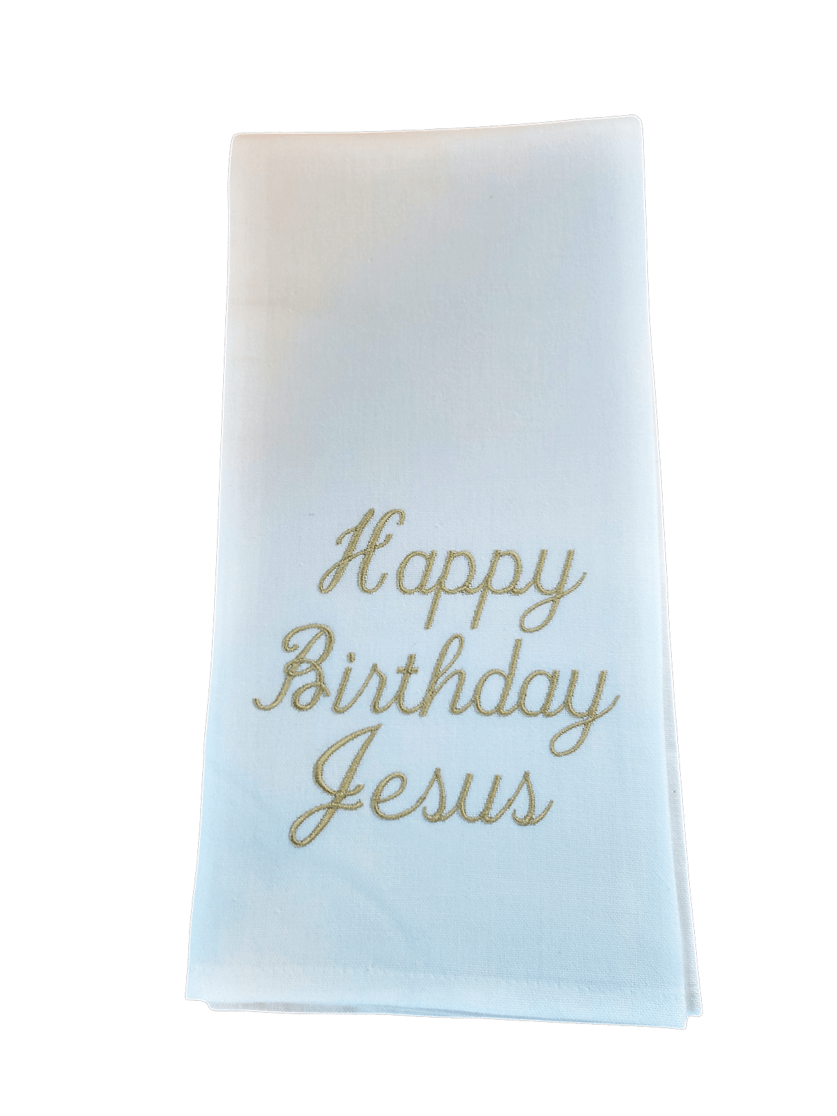 Embroidered Kitchen Tea Towels Happy Birthday Jesus Towel Hanging By A Thread