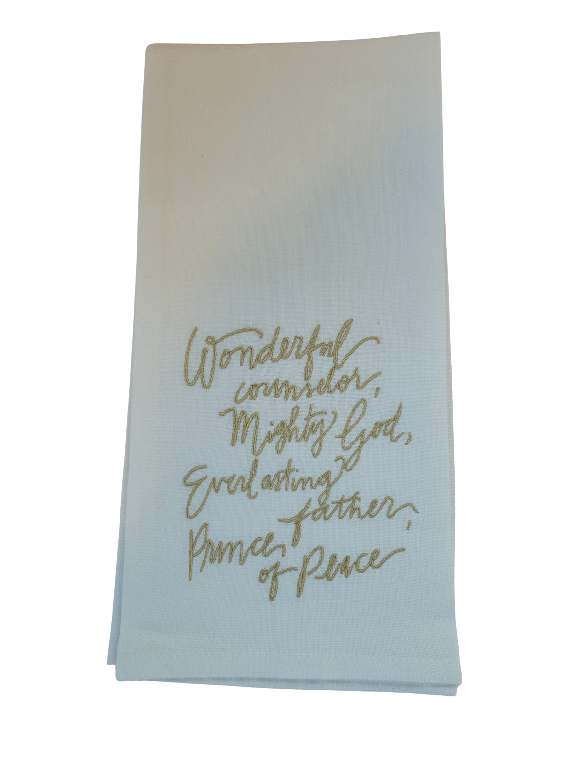Embroidered Kitchen Tea Towels Wonderful Counselor, Mighty God.., Sister Dulce Gift Shop, Catholic Store, Religious Store, Catholic Christmas, Religious Christmas, 