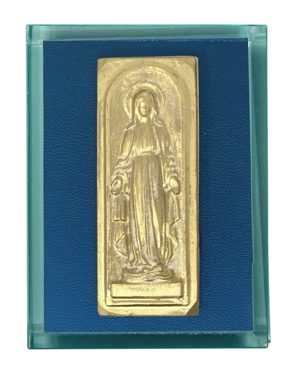 Glass Picture Frame with Blessed Virgin Mary Intaglio home decor Donation