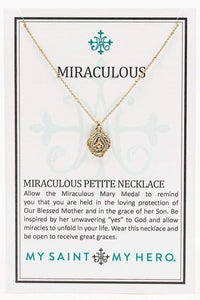 Gold Miraculous Mary Necklace Necklace, Sister Dulce Gift Shop, Catholic Jewelry