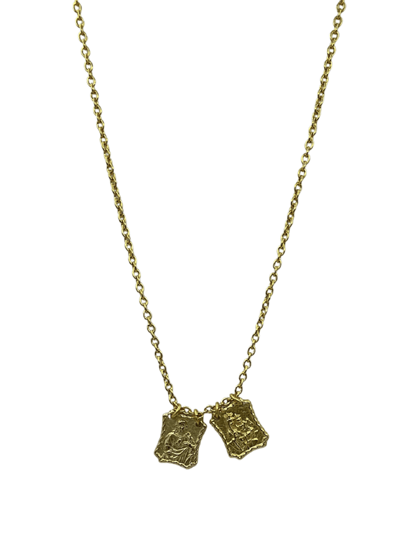 Gold Scapular Necklace Necklace Weisinger Designs