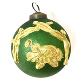 Hand-Painted Green Ball Ornament Manger Ornament Raz Imports