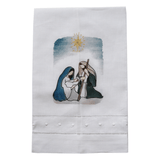 Hand painted towel - Angel, Baby Jesus, Manger, Nativity Nativity Cypress Springs Gift Shop