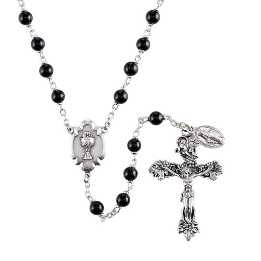 Heritage First Communion Rosary - Black Rosary Christian Brands