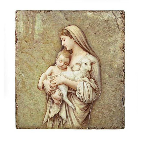 Sister Dulce Gift Shop, Catholic Store, Innocence Plaque, Mary and Baby, Catholic Art