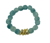 Large Wavy Multi Stone Bracelets Seaglass Blue Bracelet Parker Madison