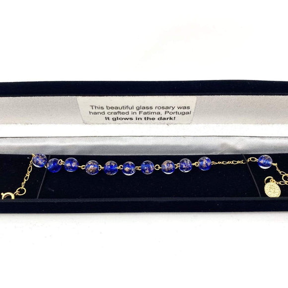 Luminous Fatima Rosary Bracelet Blue Bracelet Contreras Religious Art