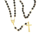 Luminous Glass Rosary from Fatima Black Rosaries Contreras Religious Art