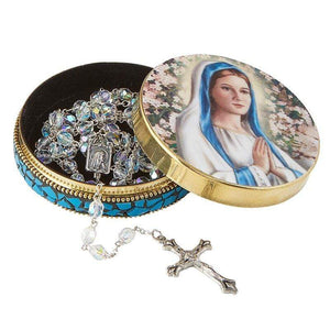 Madonna Rosary Box Decor Christian Brands