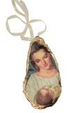 Sister Dulce Gift Shop, Catholic Store, Religious Store, Catholic Jewelry, Religious Art, Madonna and Child Oyster Ornament
