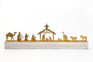Nativity Countdown Calendar Tabletop Decor, Sister Dulce Gift Shop, Catholic Store, Catholic Christmas