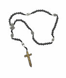Paracord Spiritual Warfare Rosary Gun Metal Rosary ,Sister Dulce Gift Shop, Catholic Store, 