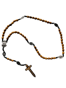 Paracord Spiritual Warfare Rosary Gun Metal Rosary ,Sister Dulce Gift Shop, Catholic Store, 