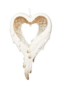 Porcelain Feather Heart Ornament Ornament Roman Gifts