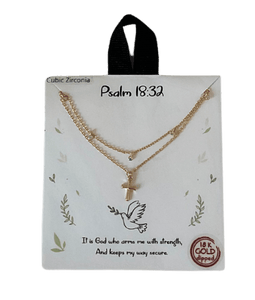 Sister Dulce Gift Shop, Catholic Store, Catholic Jewelry, Catholic Necklace, Religious Necklace,  Cross Necklace, Psalm 18:32 Necklace
