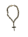 Rearview Mirror Blessing - Chain Cross Made Of Nails Religious Cypress Springs Gift Shop
