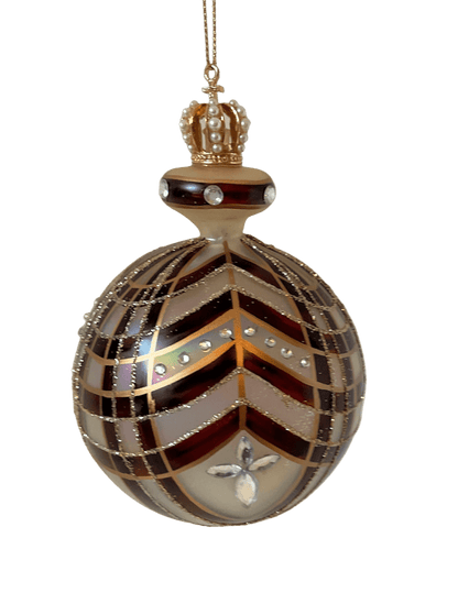 Red and Gold Ornament With Crown Ornament, Sister Dulce Gift Shop, Catholic Store, Christmas Ornament