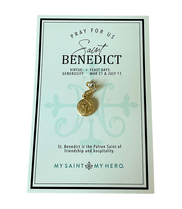 Saint Benedict Charms Saint Benedict - Small Gold Necklaces