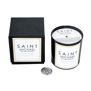 Saint Michael Candle With Gold Name Plate and Lid Prayer Candle SAINT candles