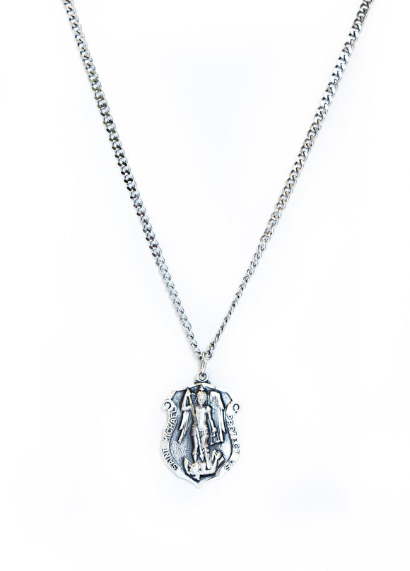 Saint Michael Pendant Necklace Sterling Silver Necklace, Sister Dulce Gift Shop, Catholic Store,