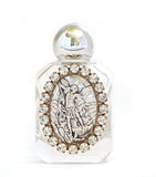 Small Holy Water Bottle Saint Michael Clear Stone Water Font Contreras Religious Art