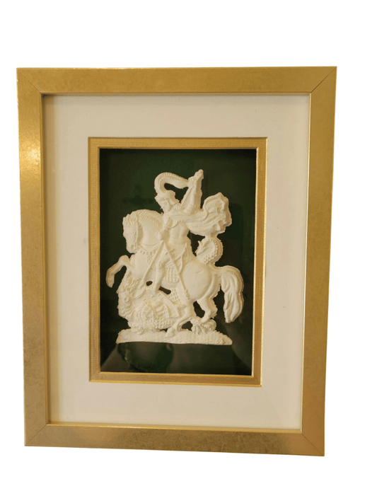 Three Dimensional St. George Art Green Background Artwork, Sister Dulce Gift Shop, Catholic Store, St. George 