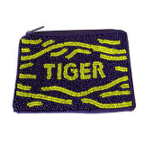 Sister Dulce Gift Shop, Catholic Store,  Rosary Pouch, Tiger Pouch, Purple and Gold Pouch