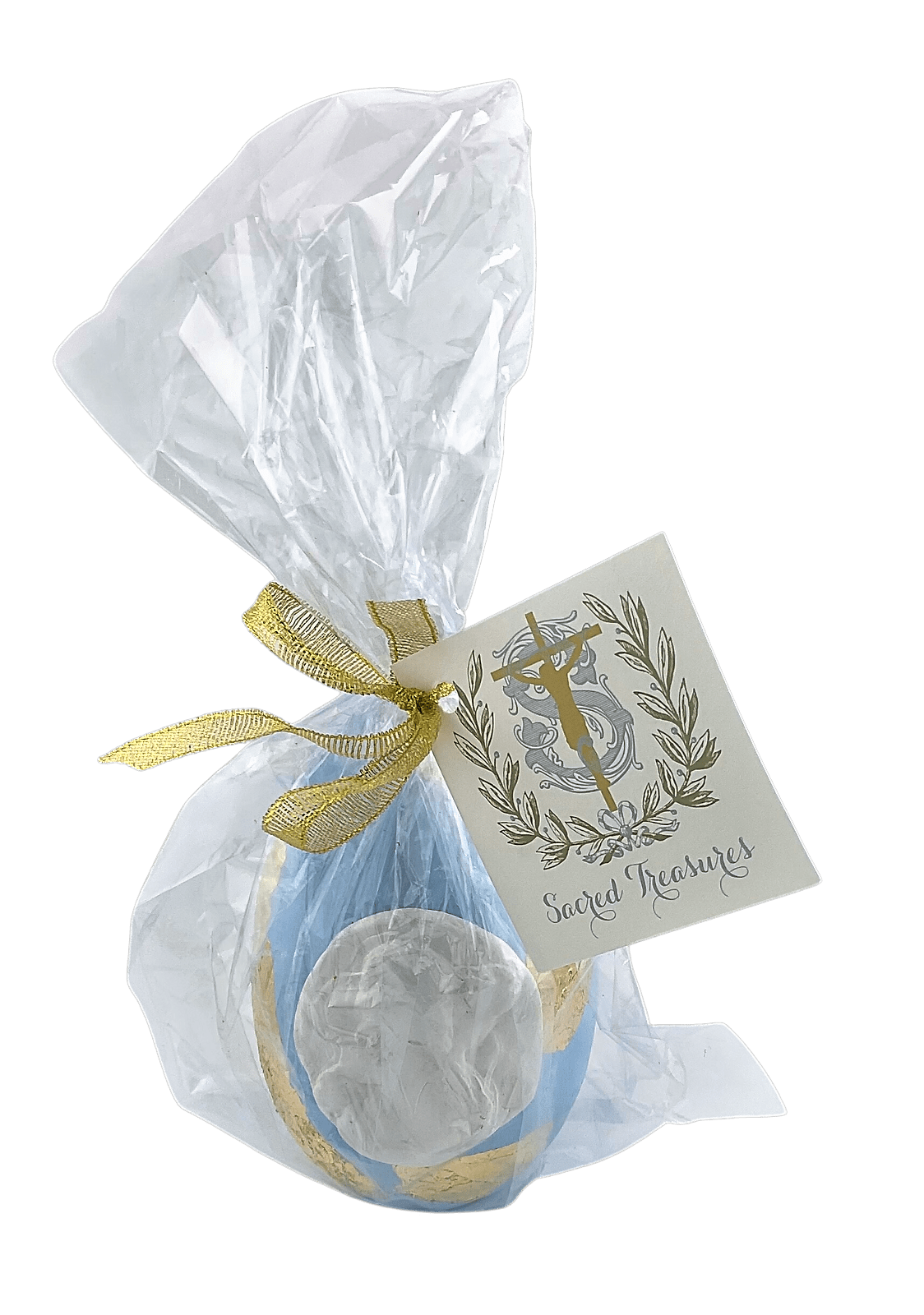 Wooden Egg with Intaglio Blue Egg - The Shepherd Sacred Treasures