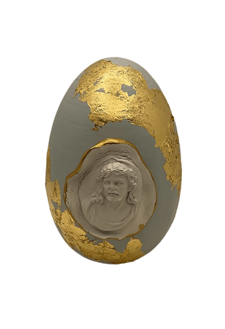 Wooden Egg with Intaglio, Sister Dulce Gift Shop, Catholic Store,