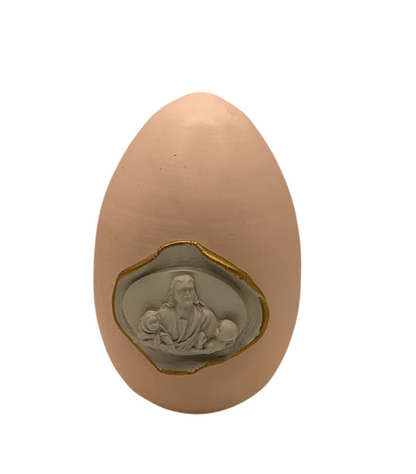 Wooden Egg with Intaglio, Sister Dulce Gift Shop, Catholic Store,